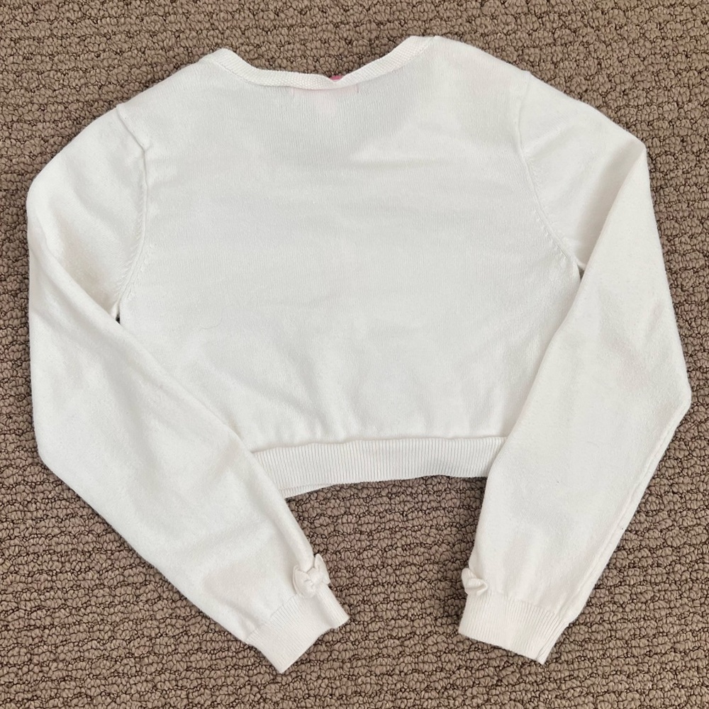 Lilly Pulitzer White Cardigan Large Size 8-10 - Picture 3 of 6